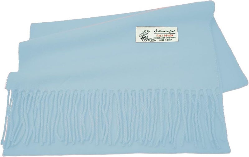 Glory Max Unisex Plain Solid Color Winter Scarf Cashmere Feel Soft Classic 72"x12" - Image 3
